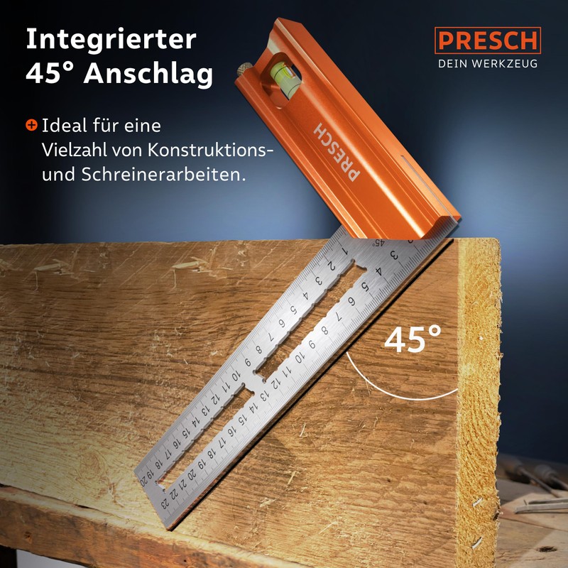 Presch Try Square 200 mm – Highly Precise & Rustproof