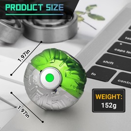 Luminous Ball Fidget Spinner Cartoon Ball for Child Adults Heavy Metal Gyro Desk Toy for Stress Relieving