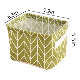 MinoMia Canastas, organizador de decoración del hogar, bolsa para maquillaje de adultos, forro de juguetes de bebé, libros (rayas y cuadros)