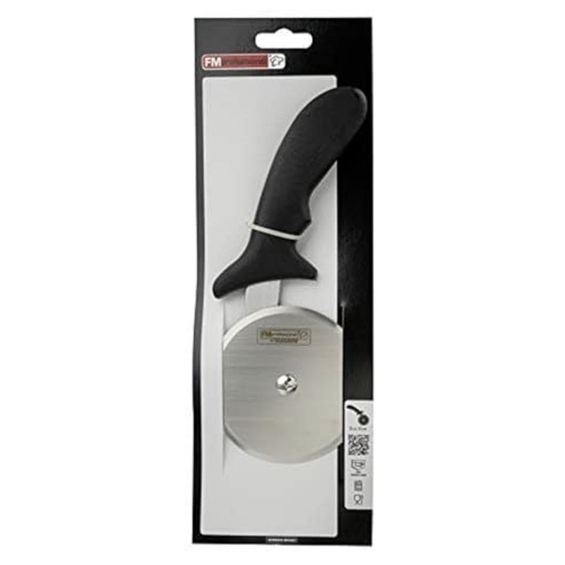 FM PROFESSIONAL Fmprofessional 21696 Stainless Steel Pizza Wheel, Black, 50