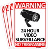 TICONN 4-Pack 24 Hour Video Surveillance Sign, No Trespassing Aluminum