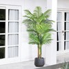 Keeplush 6ft Tall Triple Golden Cane Palm Artificial Tree Large