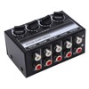 Stereo Mini Mixer Passive Audio Signal Controller 4 Channel Hub
