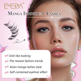 EMEDA DIY Cluster Wimpern mit Pinzette 84 pcs DIY 7 Stile Einzelne Wimpern Extensions Set Weiche Und Dünne Band Natürliche Falsche Wimpern kit (sunflower lashes)
