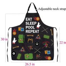 Pool Apron Billiards Apron Pool Player Gift for Billiards Lover Billiards Ball Gifts Eat Sleep Pool Repeat Pool Ball Apron