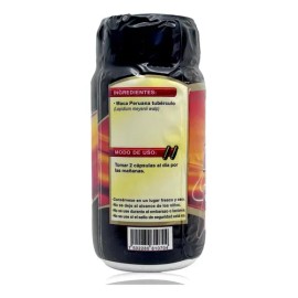 Suplemento Maca Negra Peruana 100% Extracto 72 Cápsulas 500mg Natural