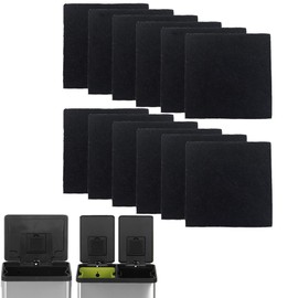 12 Pack Replacement Odor Absorbing Filter Refills for SIMPLI-MAGIC Trash Can, Activated Charcoal Deodorizer Compatible with SIMPLI-MAGIC Garbage Bins with Built in Odor Filter Compartment