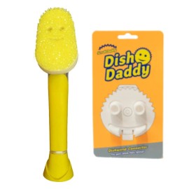 Scrub Daddy Dish Wand with Soap Dispenser Ergonomic Non Scratch Cleaning Brush