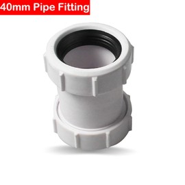 1 Piece 40mm Drain Pipe Connector Straight Pipe Compression Connector Coupling for Bathtub Sink Shower Tray Dishwasher