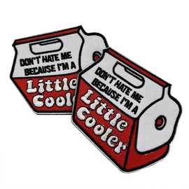 Tavashome Bundle 2pcs Don't Hate Me Because I'm a Little Cooler Patches, 3.1" x 2.7" Sized, Creative Humor Funny Meme Comical Gag Tactical Morale Hook & Loop Fastener Emboridered Patch