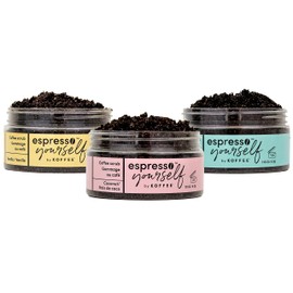 Koffee Beauty Espresso Yourself Iconic Trio - Exfoliating Body And Face Scrub Set - Polish And Smooth Skin With Ease - Invigorate Senses With Coconut, Vanilla, And Mint Fragrance Formula - 3 Pc
