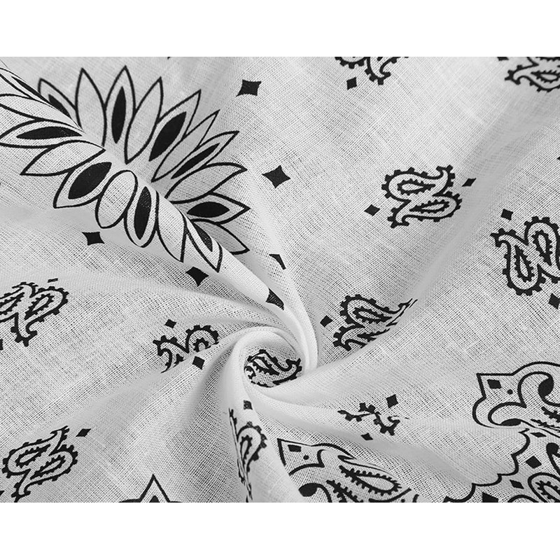 Trifong Bandana, Unisex, 100% Cotton, Cashew Nut Pattern, Paisley Handkerchief,