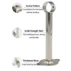 Mdurian 4 pieces curtain rod bracket, stainless steel wall bracket,