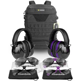 TradeSmart Winning Kit - 2x Ear & Eye Protection PLUS Gun Range Backpack, Dominate Competitive Shooting in Style