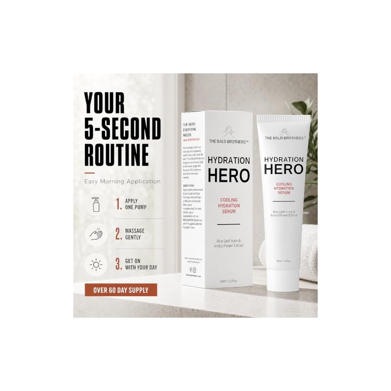 The Bald Brothers Hydration Hero Scalp Serum & Bald Head