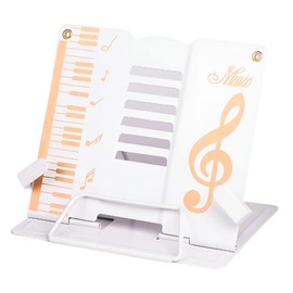 ZERONOWA Folding Tabletop Music Stand, Music Stand, Music Stand, Adjustable Angle, Reading Stand, Reading Stand, Reading Stand, Bookstand (White)