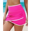 GRAPENT Hot Pink Swim Skirt Neon Swimsuit for Women Swim