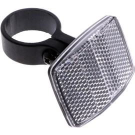 2 Pcs Set White Bicycle Handlebar Reflector,Front Rear Warning Safety Light, Lights and Reflectors