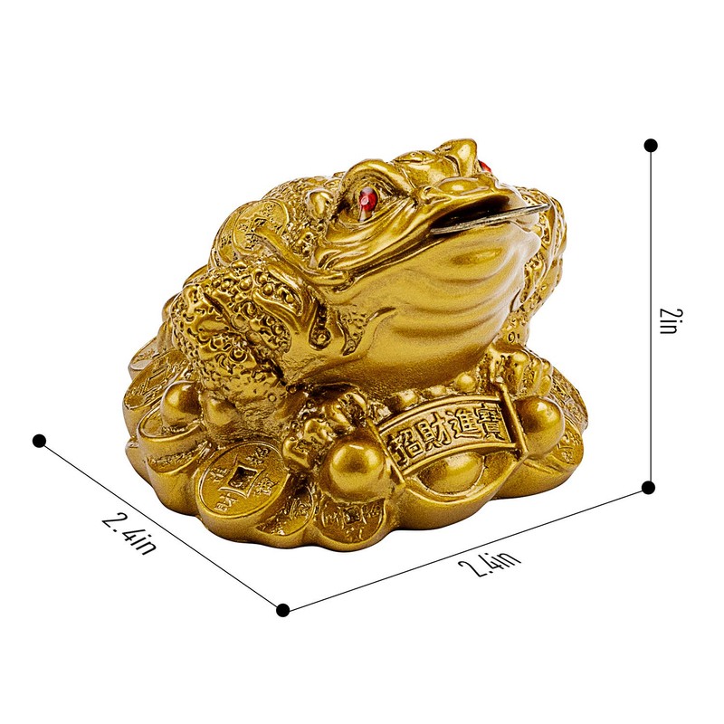 Wschic Feng Shui Money Frog, Lucky Money Toad Decorations,Ideal for