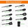 NutriChef 10 Pcs. Silicone Heat Resistant Kitchen Cooking Utensils Set-Non-Stick