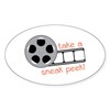 CafePress Sneak Peek Sticker Sticker (Oval 50 pk)