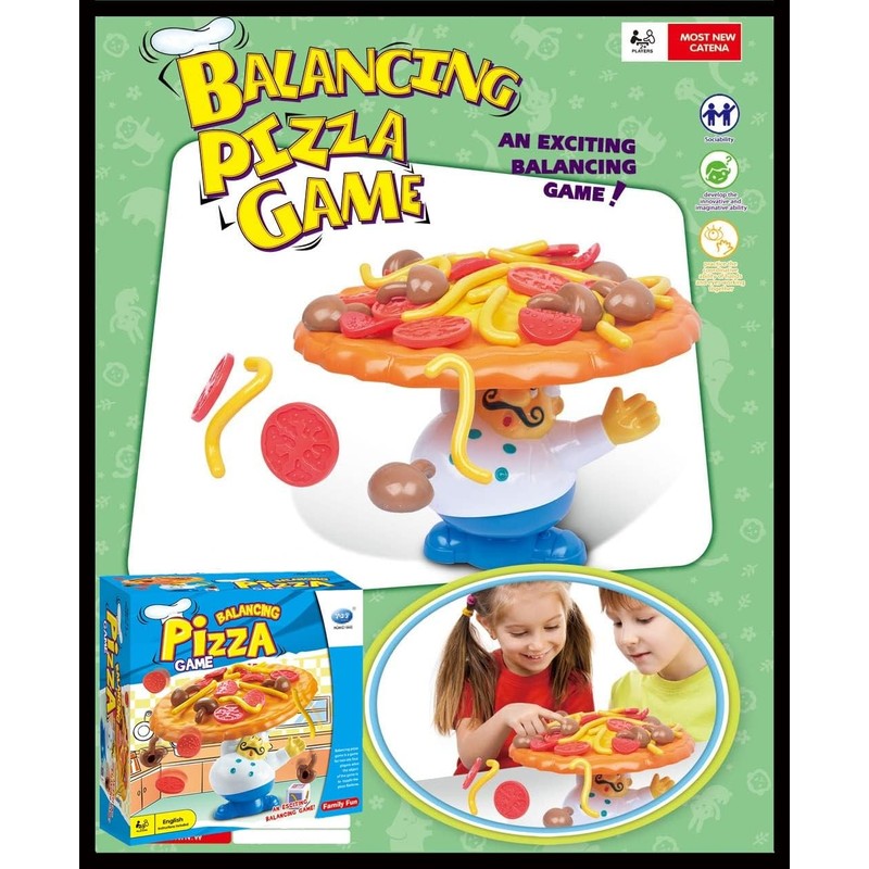 Trisquirrel Topple Pizza Game,Tabletop Balancing Pizza Toy, Poppa's Pizza Pile-Up