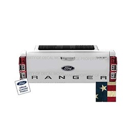 Decal Mods Tailgate Insert Inlay Replacement Decal Sticker (Thin) for Ford Ranger (2019-2022) (American Flag) - Worn