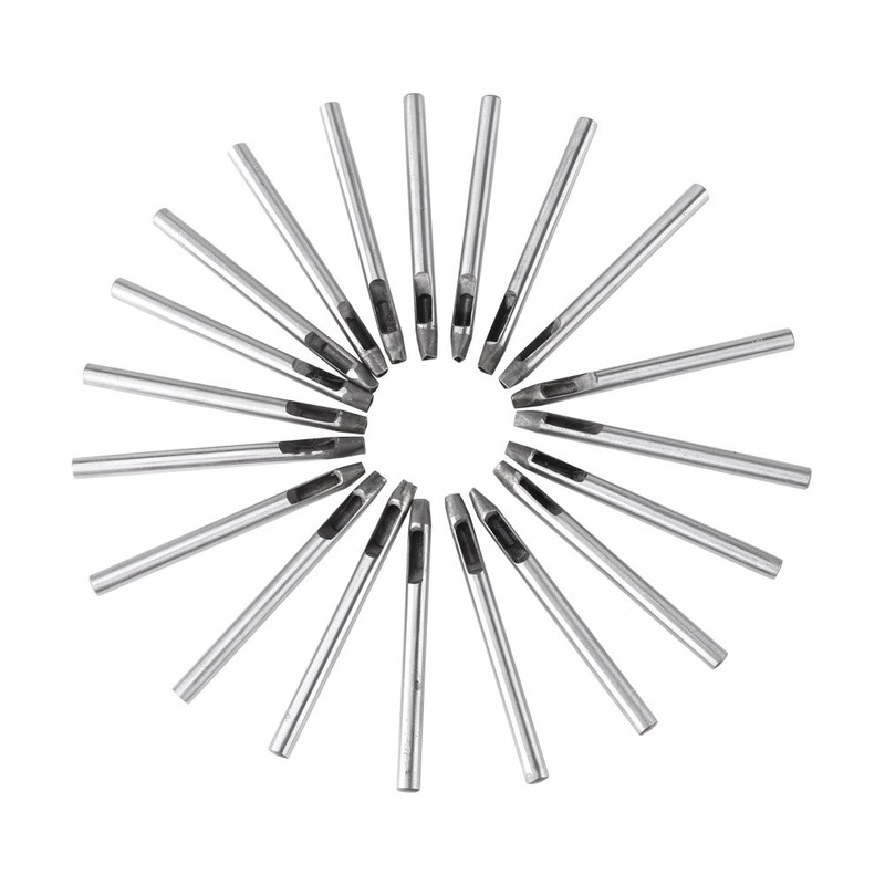 Hole Punch Tool, Asixx 20pcs /Set Leather Craft 5mm Carbon