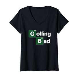 Womens Golfing Bad Funny Saying Golf Caddy Golfer Golfing Cool Golf V-Neck T-Shirt