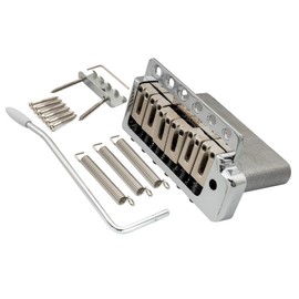 Wilkinson WOV09 Deluxe 52.5mm(2-1/16 inch) 6-Screw Tremolo Bridge for American Vintage Narrow Spacing Strat Electric Guitar, Chrome