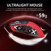 MAMBASNAKE R1 59g Tri-mode lightweight Wireless Gaming Mouse with Anti-slip