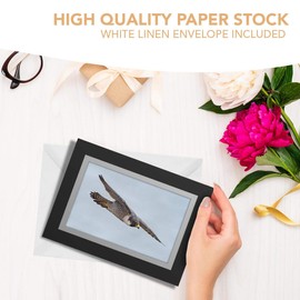 Greeting Cards Black (Insert) - Peregrine Falcon New Jersey Blank Greetings Card Birthday Kids Party Boys Girls #3564