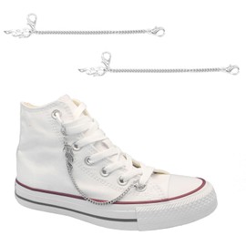 Gownsella 2PCS Shoe Charms Chain Shoelace Chains DIY Punk Shoe Accessories Decoration for Boot Sneaker Bag Handbags Pants Chain Keychain Cool Party for Girl Women (05Flame)