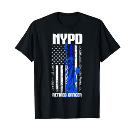 NYPD New York Police Department Statue Of Liberty Retired T-Shirt