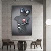 DLKAJFK 3D Romantic Lovers Metal Portrait Sculpture Abstract Poster, Love