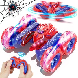 Spider Remote Control Car, Gesture Sensing RC Stunt Car, Double Sided Race Car with LED Light, 360° Rotating RC Drift Car, 4WD Rechargeable RC Stunt Car, outdoorfun:_Open stunt car