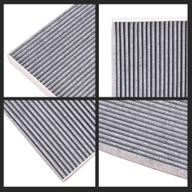 TOPAZ Cabin Air Filter Compatible with Hyundai Azera 08-11 Santa Fe 11-12 Sonata 07-10 Kia Magentis 2010 Optima 2006-2010 Replace 971332G000 with Activated Carbon