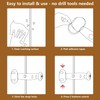 Child Safety Cabinet Strap Locks - OKEFAN 12 Pack Baby