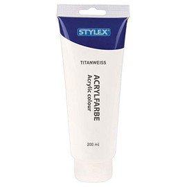 Acrylic Paint 200ml Tube Titanium White Stylex Nr. 286515 New Formula