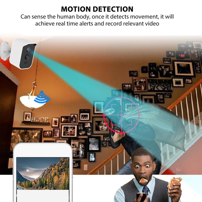 Wireless Security Camera Motion Detection 1080p 2 Way Talk Battery