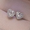 HMOL Diamond Earring for Women,Moissanite Jewelry Stud Earrings Heart Diamond
