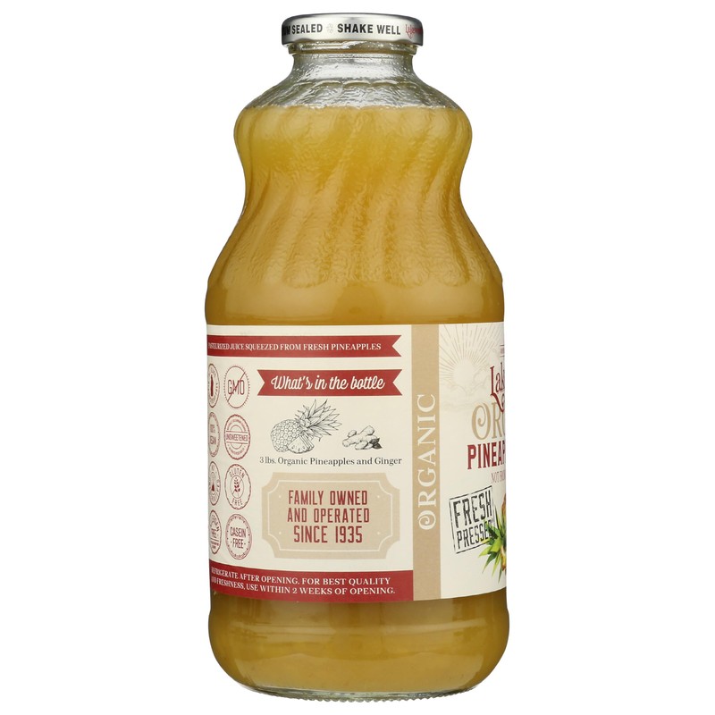 Lakewood Organic Pineapple Ginger Juice, 32 FZ