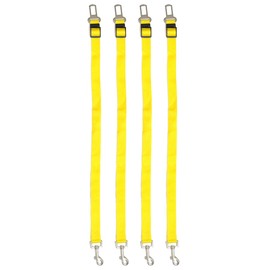 4 Pack Yellow Car Seat Belt Leash for Dog Safety Harness Universal Fitment