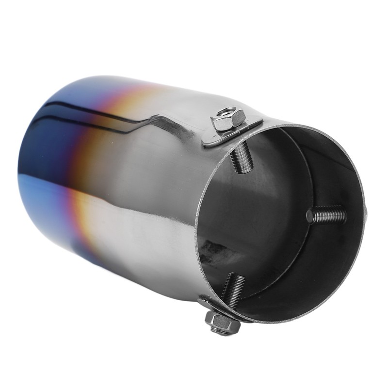 Exhaust Tip 3in Inlet 3.5in Outlet 6.4in Length Straight Edge