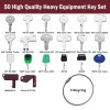 MOUNTPARTS 50 Heavy Equipment Keys Set Kubota JCB Cat Yanmar