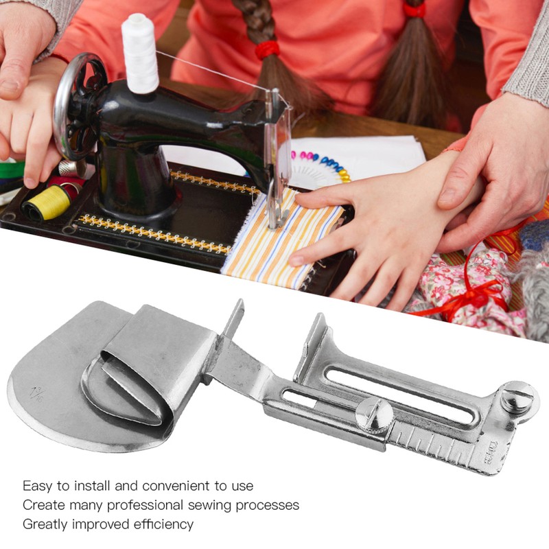 Sewing Machine Binder Lockstitch Presser Foot Hemmer Rolled Hem Binding