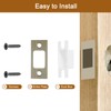 sourcing map 4 Sets Door Strike Plate, 57mm x 25.5mm