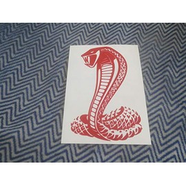 1976 1977 MUSTANG II COBRA II SNAKE FRONT FENDER DECAL - LEFT HAND (RED)