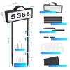 Solar Address Signs for Yard, Solar Powered Address Sign with