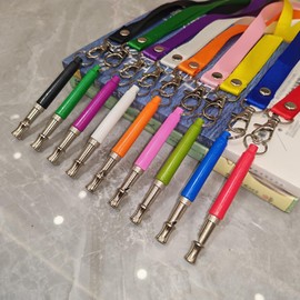 Professional Dog Training Whistle with Lanyard, 3 Adjustable Levels, Ultrasonic Anti-Barking Tool (Purple)